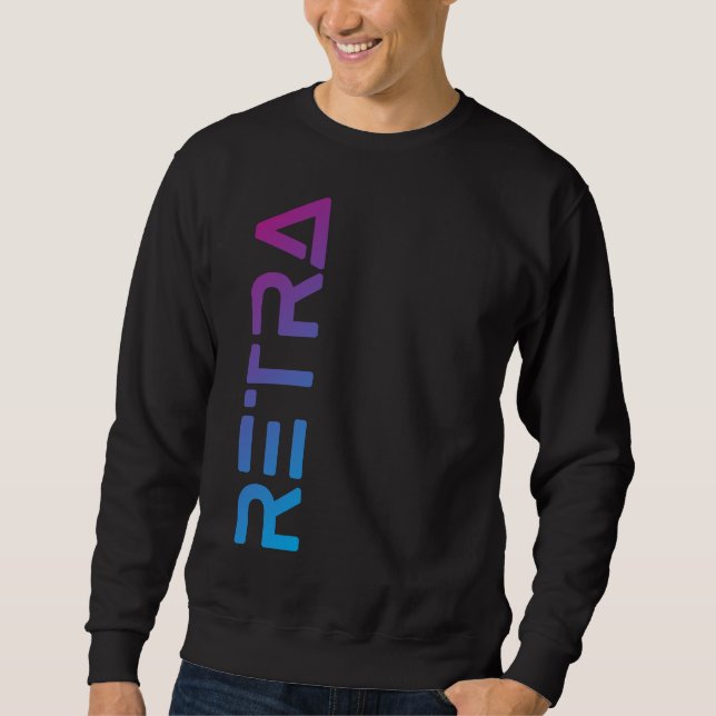 Männliche strahlende Retra Sweatshirt (Vorderseite)