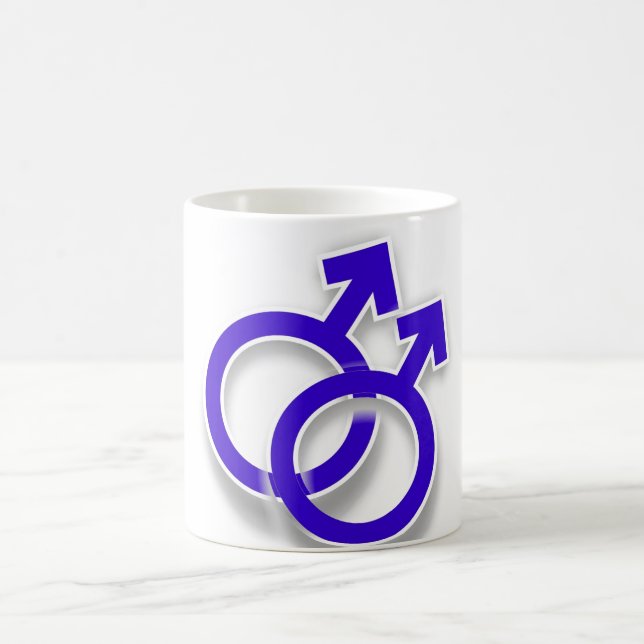 Männliche Symbol-Gay Pride-Entwurfs-Kaffee-Tasse Kaffeetasse (Mittel)