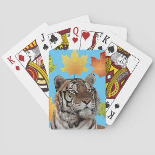 männliche Tigerkopftierart Spielkarten