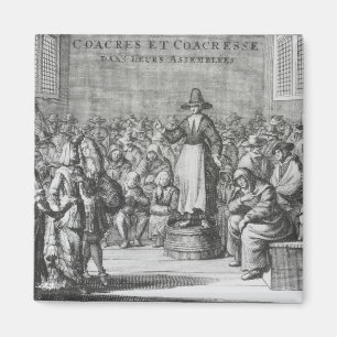 Männliche und weibliche Quäker an ihrer Magnet