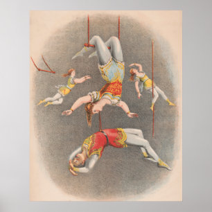 Männliche und weibliche Trapezdarsteller Poster