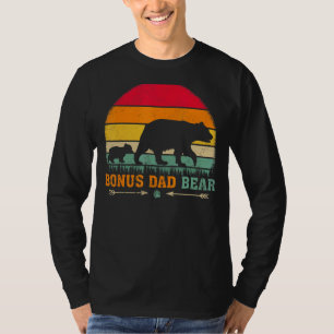 Männliche Vintage Retro Bär Tier Bonus Vater Bärfe T-Shirt