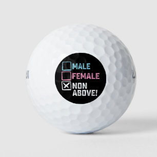 Männliche Weibchen oben nicht! Funny Transgender G Golfball