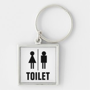 Männliche weibliche Geschlecht WC Toilette Symbol Schlüsselanhänger