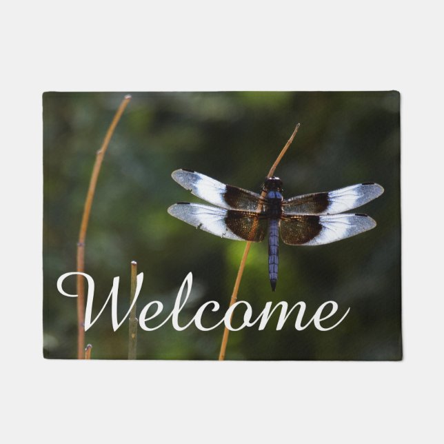 Männliche Witwe Skimmer Dragonfly Fußmatte (Vorderseite)