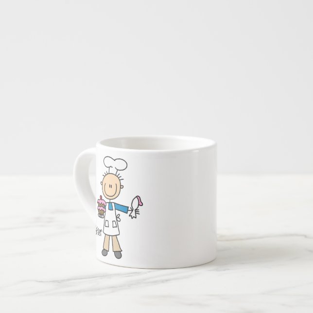Männlicher Bäcker Espressotasse (Vorderseite Links)