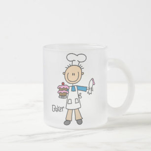 Männlicher Bäcker Mattglastasse