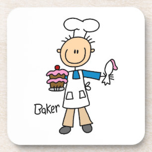Männlicher Bäcker Untersetzer