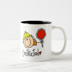 Männlicher Bauarbeiter Zweifarbige Tasse