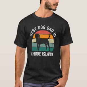 Männlicher bester Vater auf Rhode Island Hund T-Shirt