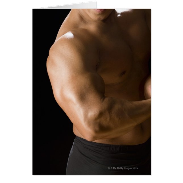 Männlicher Bodybuilder Muskeln, Vorderansicht, 2 (Vorne)