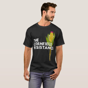 Männlicher dunkler T - Shirt, Kornfeldwiderstand T-Shirt