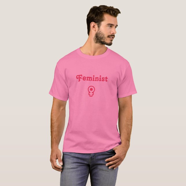 Männlicher feministischer T - Shirt (Vorne ganz)