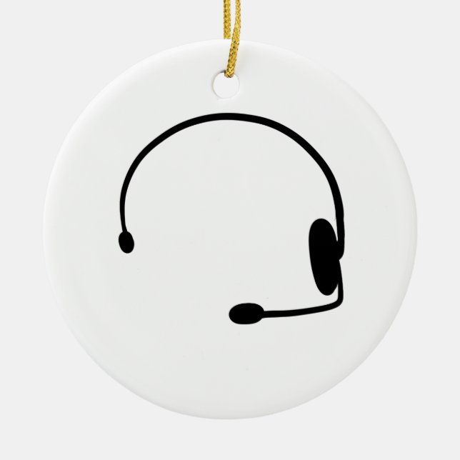 Männlicher Gamer Keramik Ornament (Vorne)