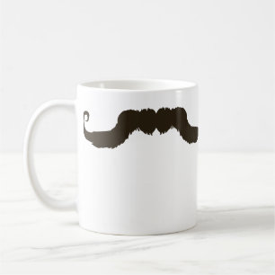 Männlicher gekräuselter Schnurrbart Kaffeetasse