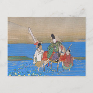 Männlicher Höfling zu Pferd, der Fluss (1839, Postkarte