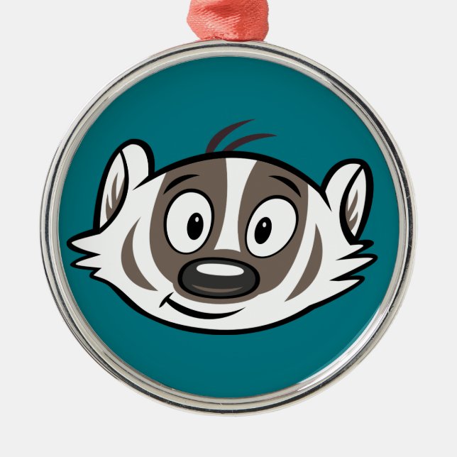 Männlicher Känguru-Dachs-Gesicht Ricky Waschbär-| Ornament Aus Metall (Vorne)