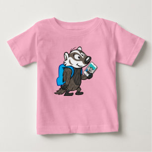 Männlicher Känguru-Dachs Selfie Ricky Waschbär- Baby T-shirt