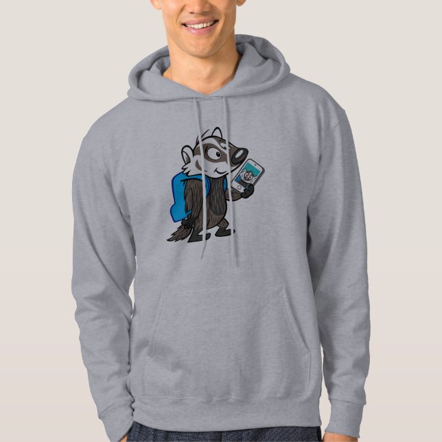 Männlicher Känguru-Dachs Selfie Ricky Waschbär-| Hoodie (Vorderseite)