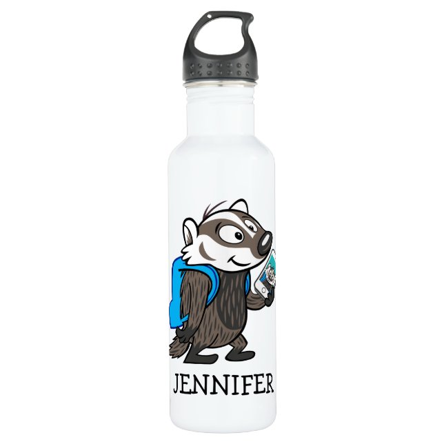 Männlicher Känguru-Dachs Selfie Ricky Waschbär-| Trinkflasche (Vorderseite)