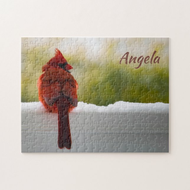 Männlicher Kardinal 14x11 herausfordernd (Horizontal)