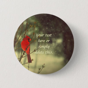 Männlicher Kardinal Button