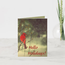 Männlicher Kardinal Feiertagskarte