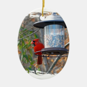 Männlicher Kardinal Keramikornament