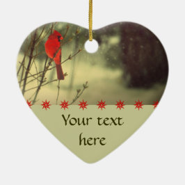 Männlicher Kardinal Keramikornament
