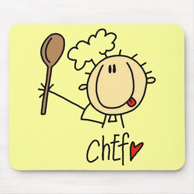 Männlicher Koch Mousepad (Vorne)