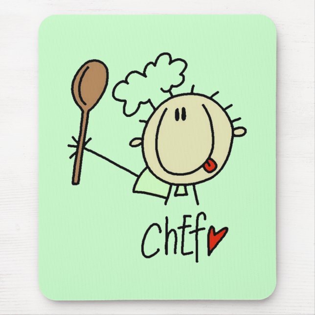 Männlicher Koch Mousepad (Vorne)