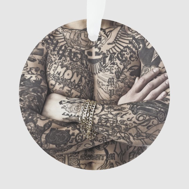 Männlicher Körper-Tätowierungs-Fotografie Ornament (Vorderseite)