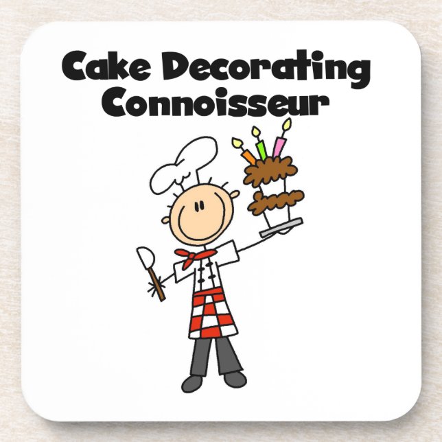 Männlicher Kuchen-Dekorations-Kenner Untersetzer (Vorderseite)