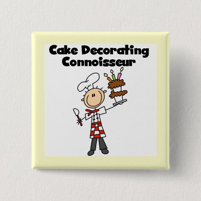 Männlicher Kuchen-Dekorationskenner Button (Vorderseite)