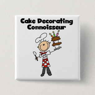 Männlicher Kuchen-Dekorationskenner Button