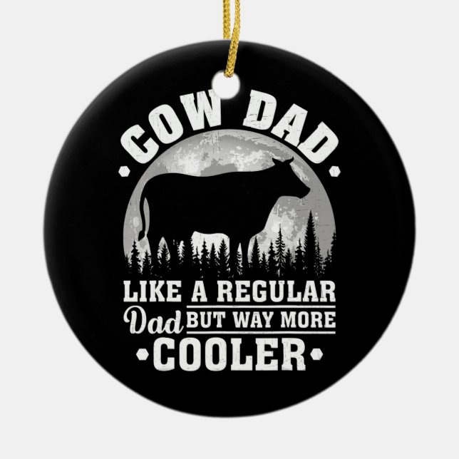 Männlicher Kuh Vater wie ein regelmäßiger Vater lu Keramik Ornament (Vorne)