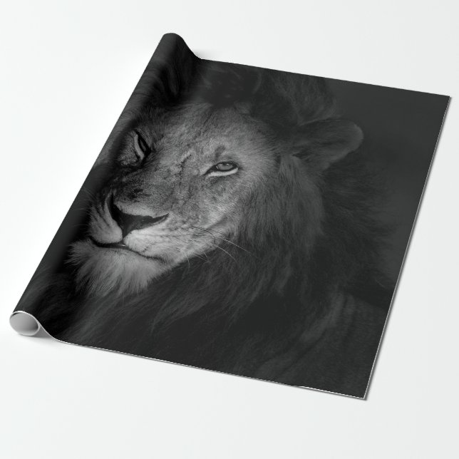 MÄNNLICHER LÖWE GESCHENKPAPIER (Ungerollt)