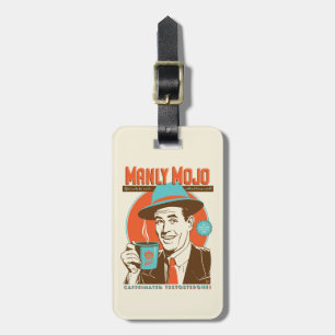 Männlicher Mojo Kaffee Gepäckanhänger