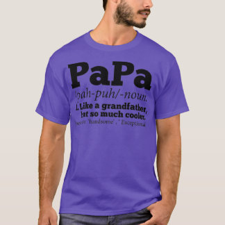 Männlicher Papa wie ein Großvater, aber viel coole T-Shirt
