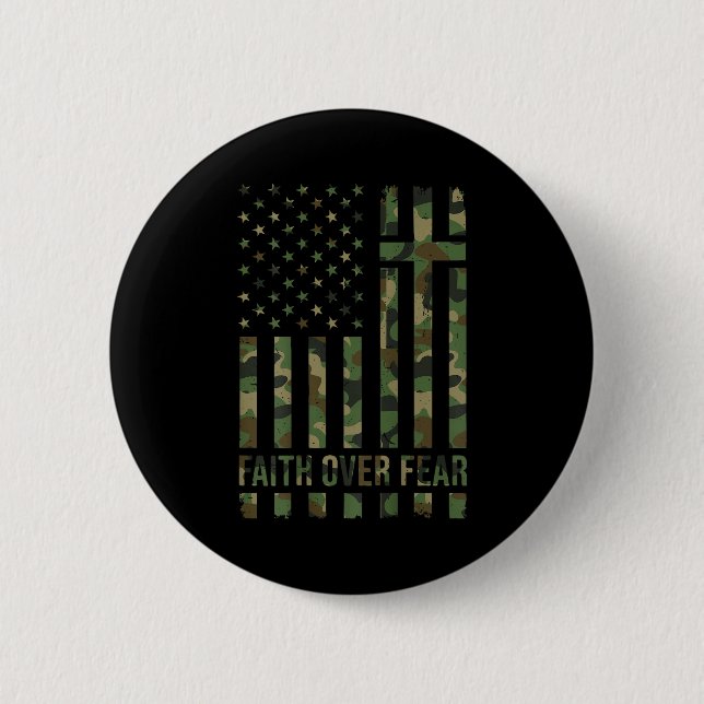 Männlicher Patriotischer Christlicher Glaube Über  Button (Vorderseite)