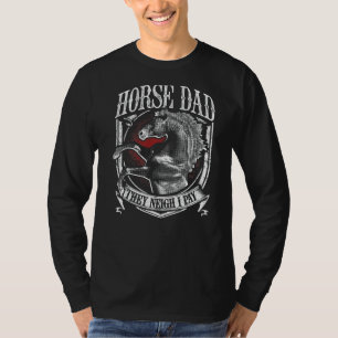 Männlicher Pferd Vater sie neigen zu zahlen Reitpf T-Shirt