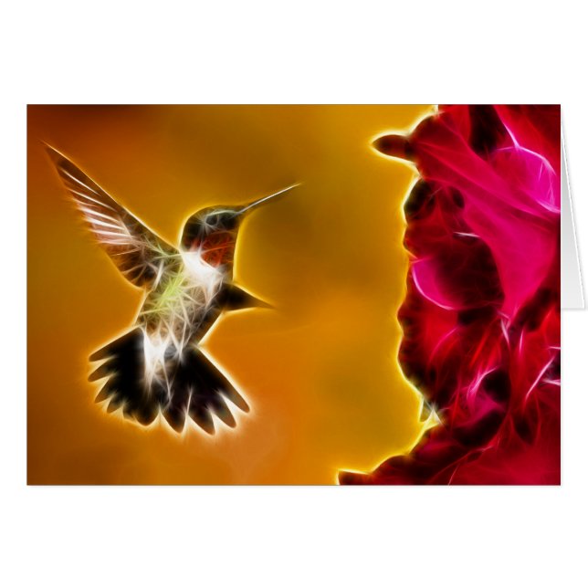 Männlicher Ruby-throated Hummingbird (Vorderseite (Horizontal))