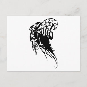 Männlicher Schädel Postkarte