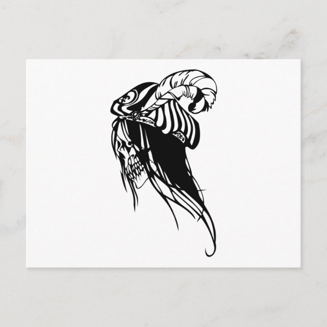 Männlicher Schädel Postkarte (Vorderseite)