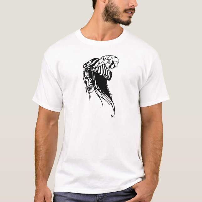 Männlicher Schädel T-Shirt (Vorderseite)