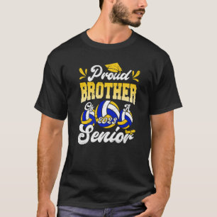Männlicher stolzer Bruder eines Volleyball Seniors T-Shirt