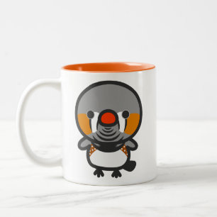 männlicher Sunda-Zebrafink Zweifarbige Tasse