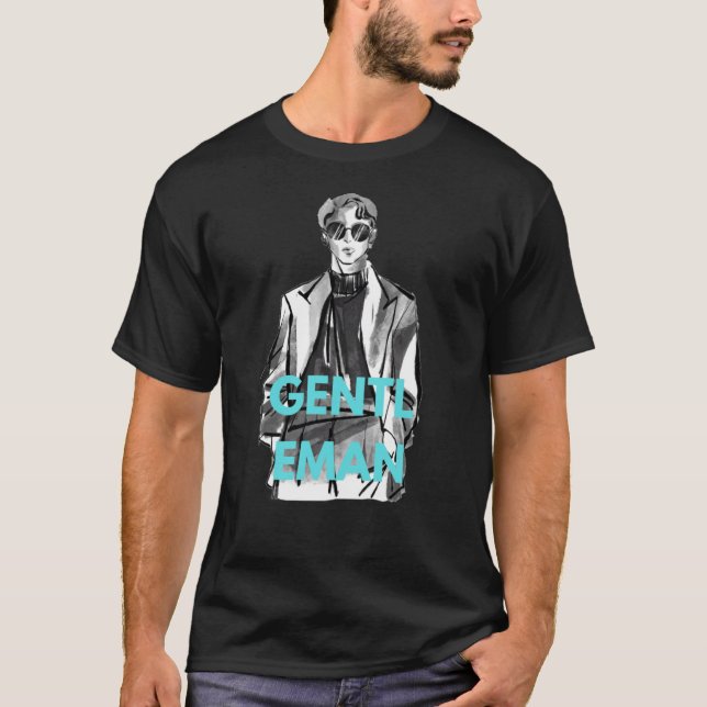 männlicher T - Shirt bequem lässig und locker (Vorderseite)