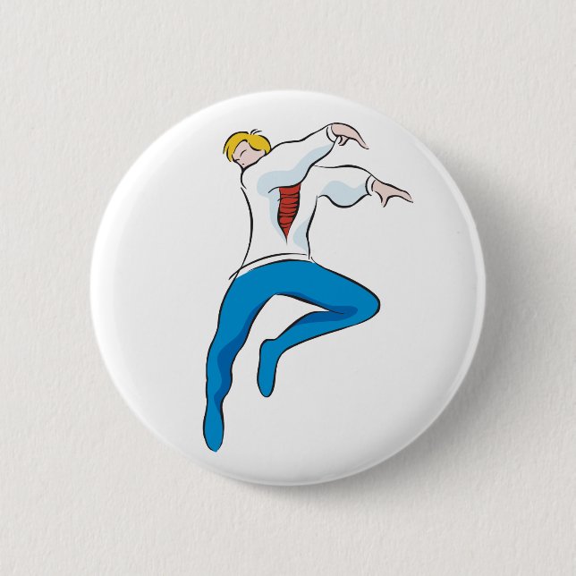 Männlicher Tänzer Button (Vorderseite)