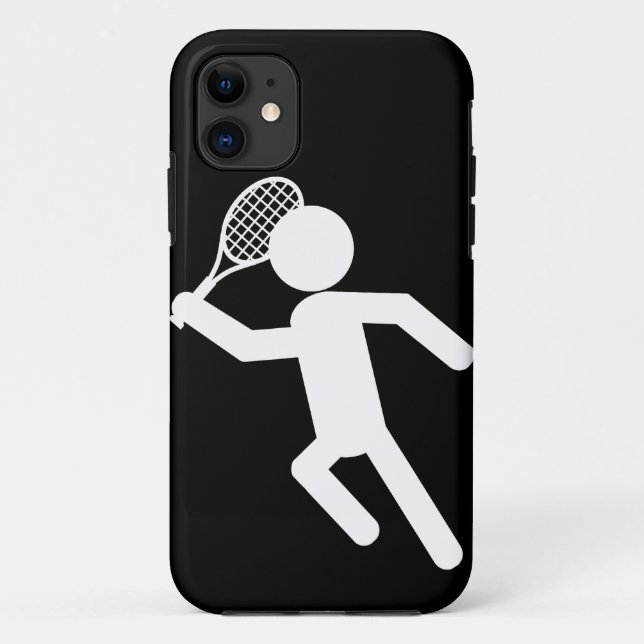 Männlicher Tennisspieler - Tennissymbol (auf schwa Case-Mate iPhone Hülle (Rückseite)